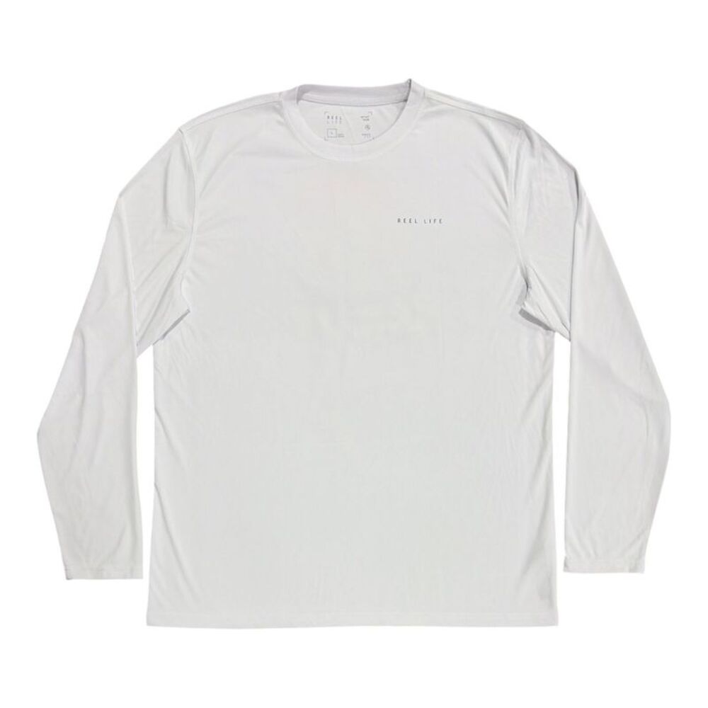 Reel Life Men's Lightweight Moisture Wicking Long Sleeve UV Tee - White